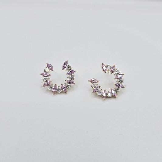 Aretes Piedras Rosadas xp