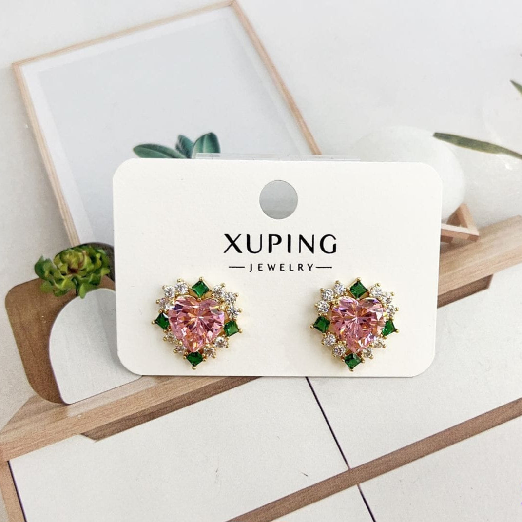 Aretes Corazón Rosado Xp