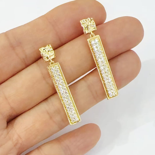 Aretes Largos Brillantes Xp