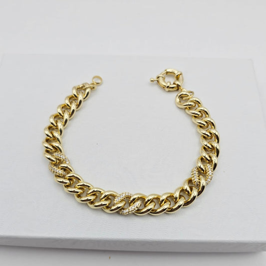 Pulsera Dorada Zirconias xp