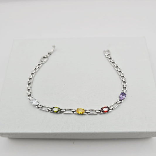 Pulsera plateada colores xp