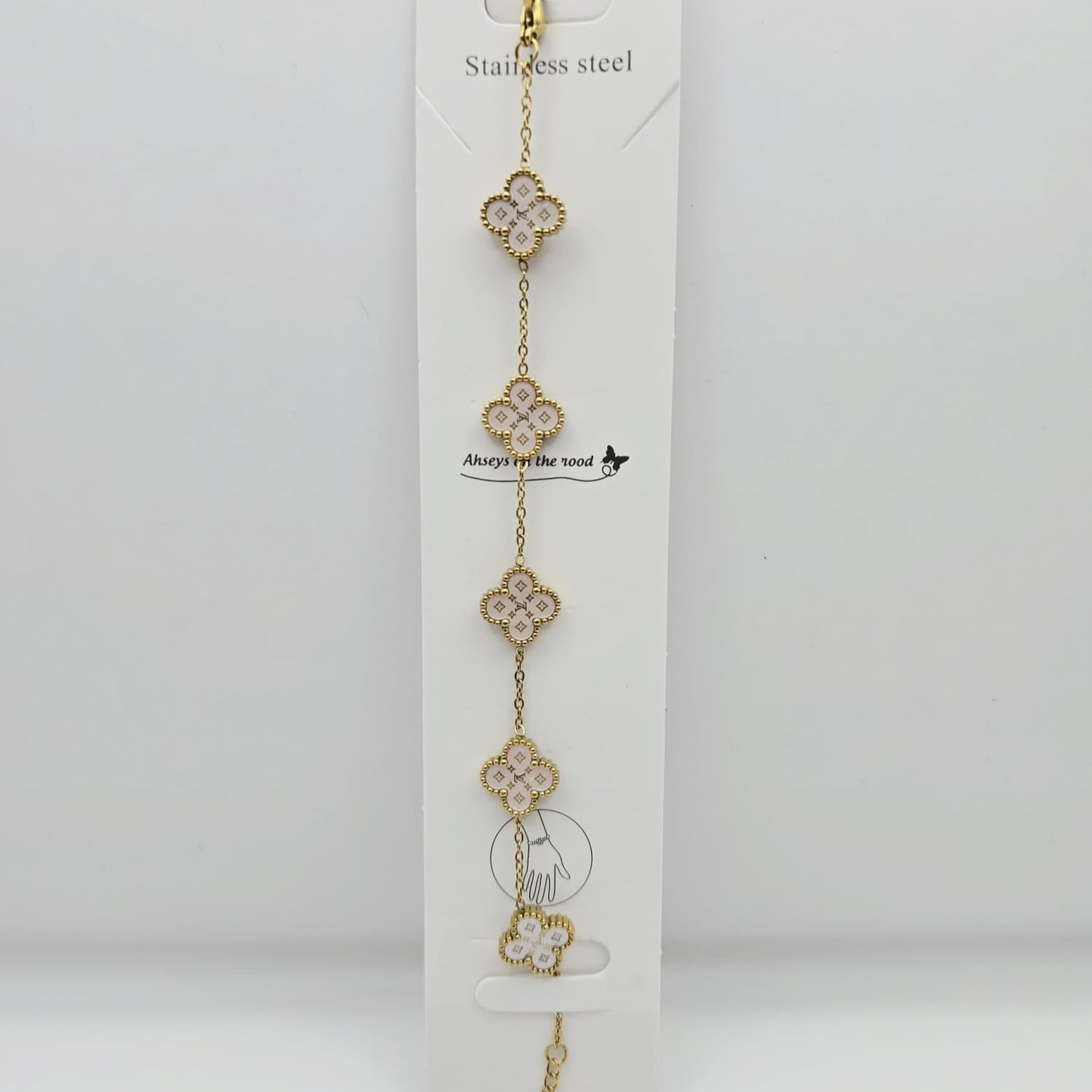 Pulsera Trébol Palo de Rosa