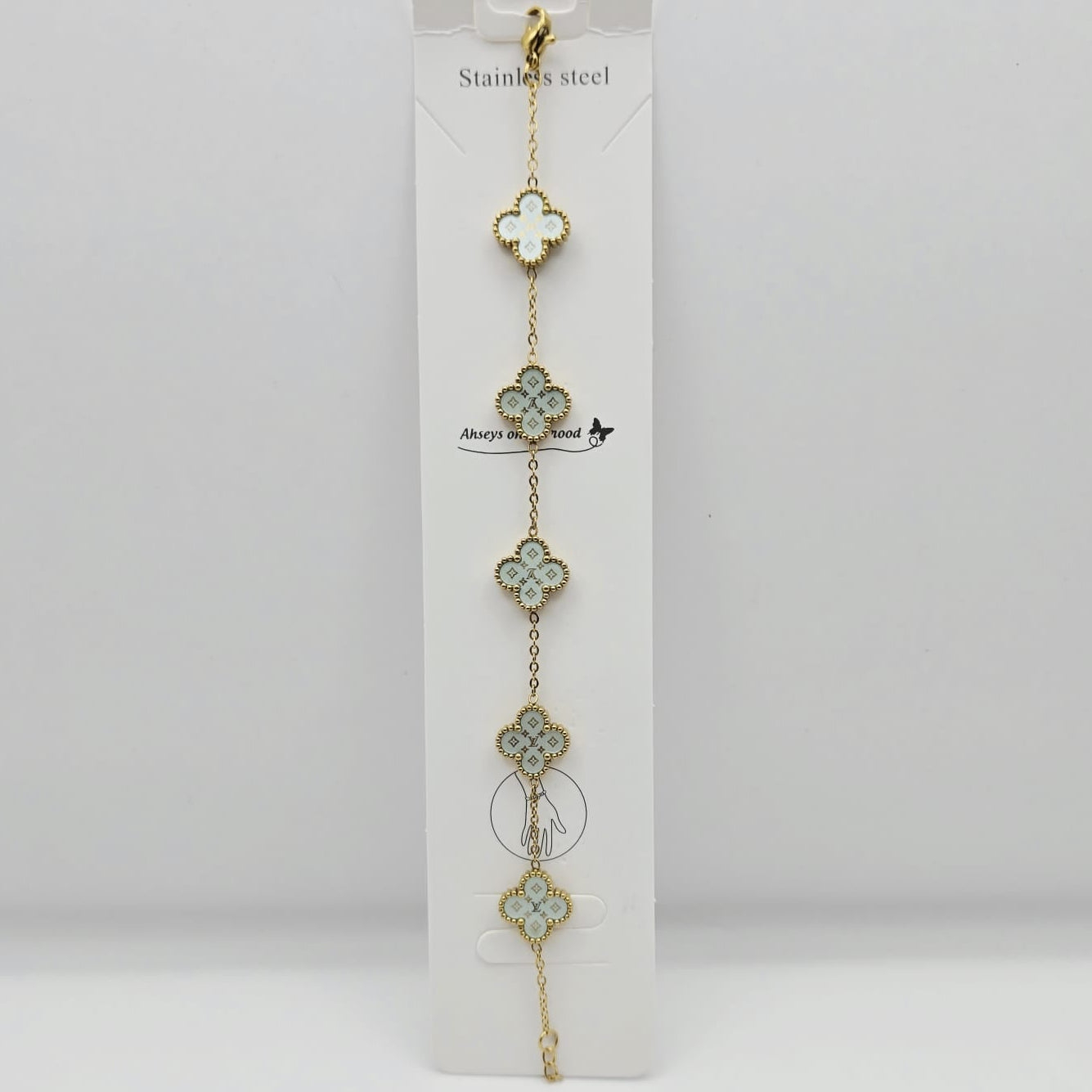 Pulsera Trébol Verde Menta
