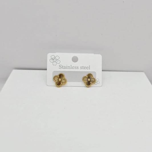 Aretes Trébol Dorados