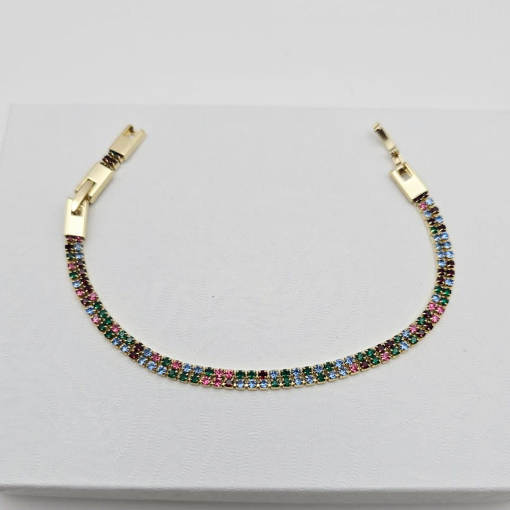 Pulsera Zirconias Colores xp
