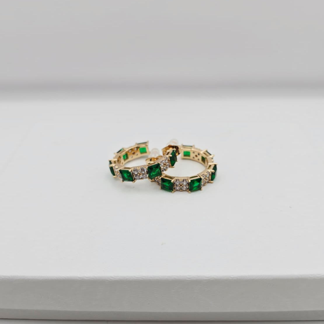 Aretes Verde Esmeralda xp