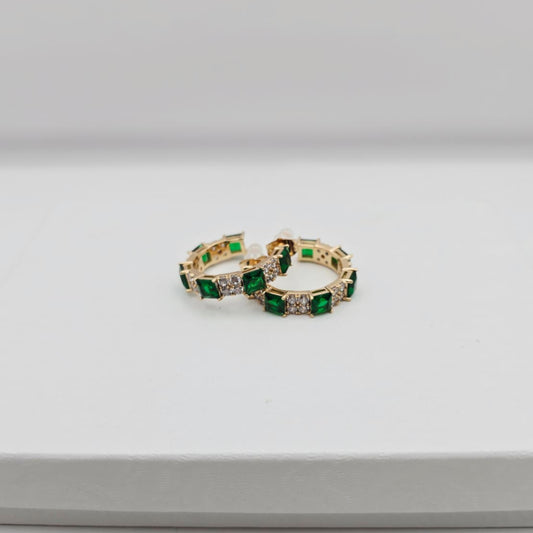 Aretes Verde Esmeralda xp