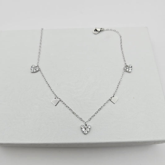 Tobillera Corazones xp 23 cm