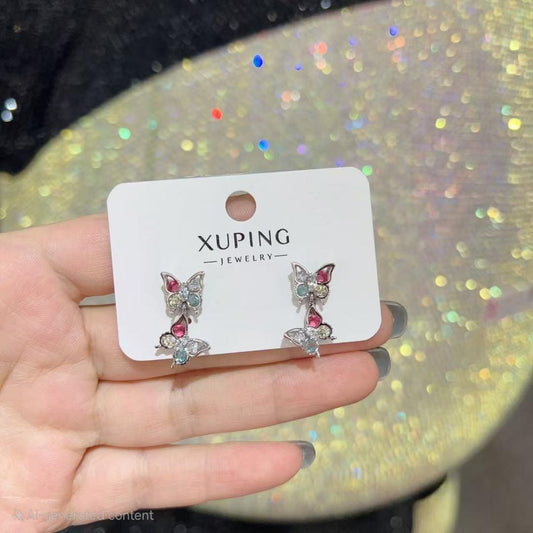Aretes Mariposas Plateadas xp