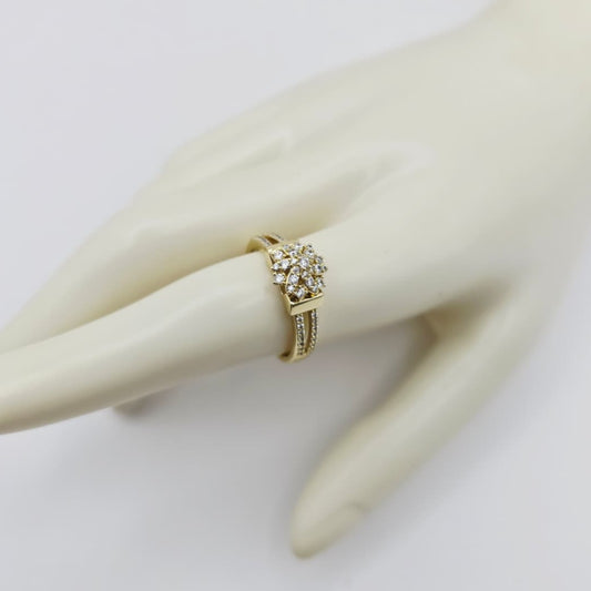 Anillo Flor Zirconias xp
