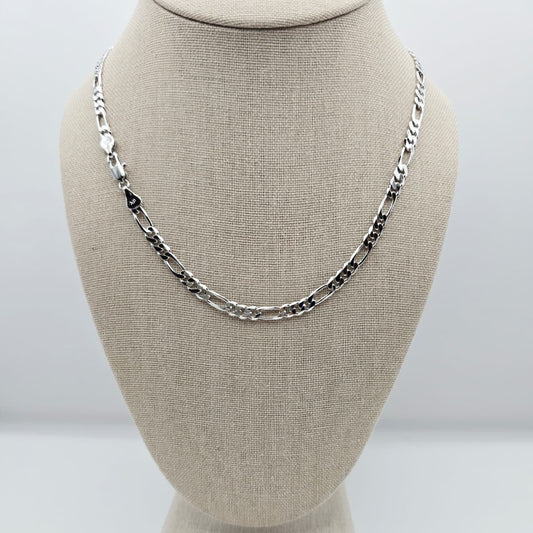 Cadena Fígaro Plateada xp 24"