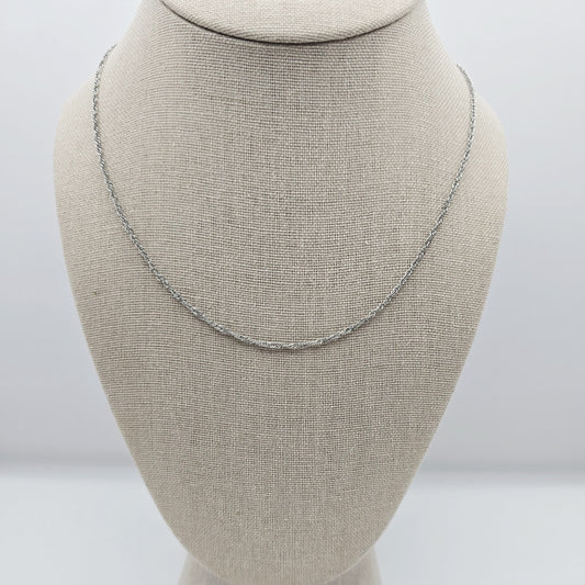 Cadena Torsal Plateada xp 18"