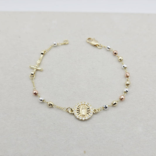 Denario 3 Oros Virgen de Guadalupe Piedra Pequeña