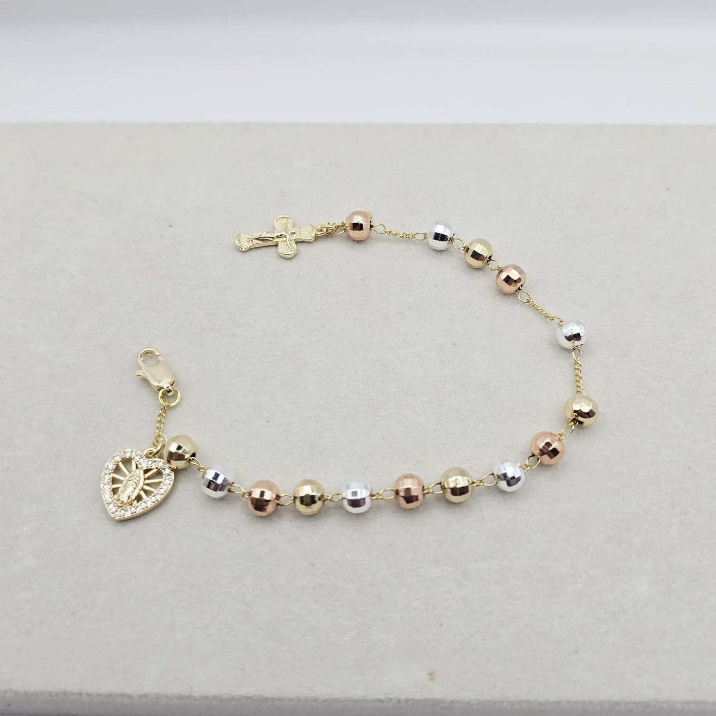 Denario 3 Oros Corazón Virgen de Guadalupe 24"