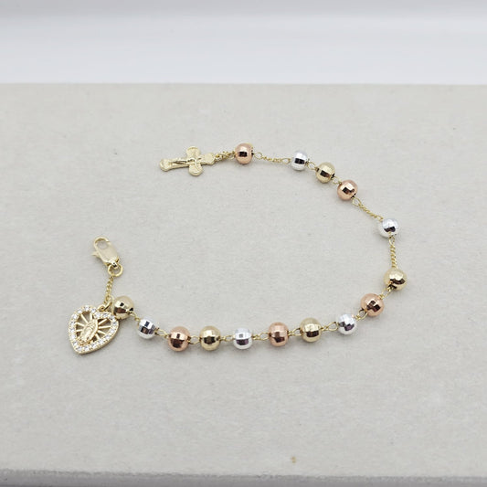 Denario 3 Oros Corazón Virgen de Guadalupe 24"