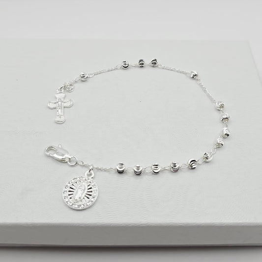 Denario Plateado Virgen de Guadalupe