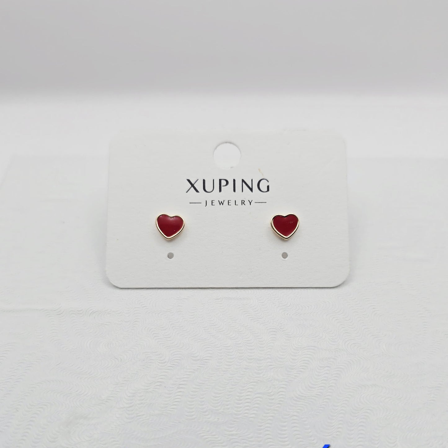 Aretes Corazón Rojo xp 18k