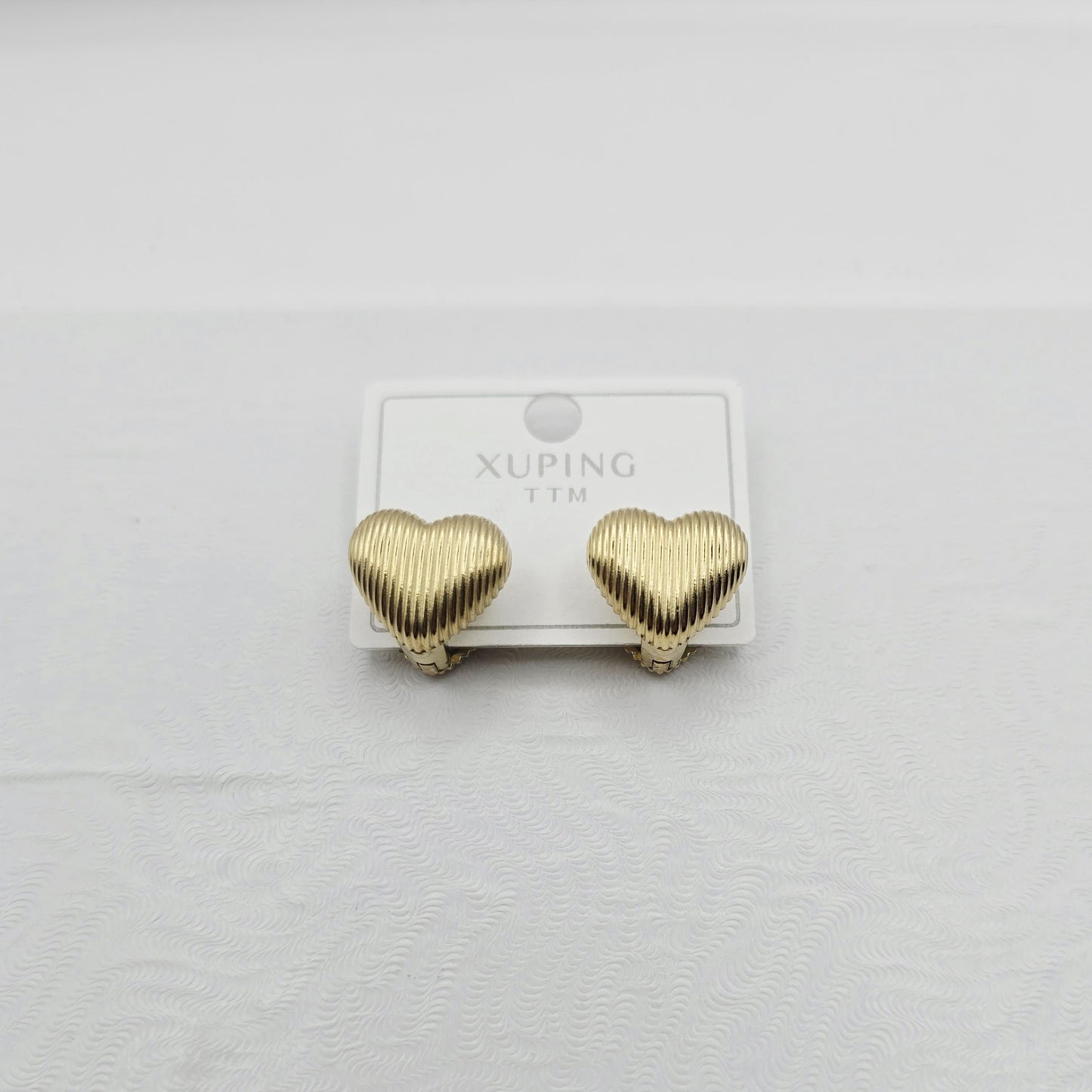 Aretes Corazón Dorado xp Acero Inoxidable