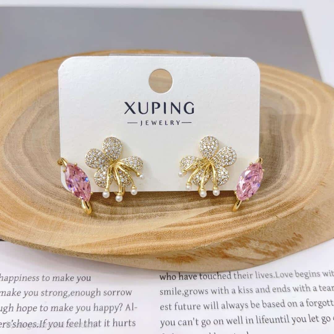 Aretes Flor Rosada xp