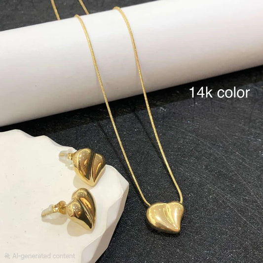 Set Corazón Dorado xp Acero Inoxidable