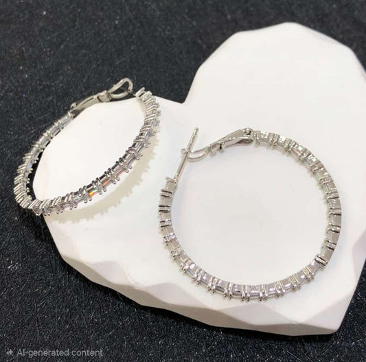 Arracadas Zirconias Plateadas xp