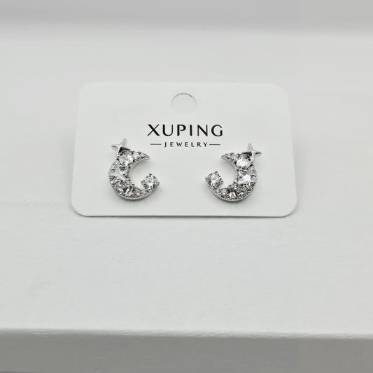 Aretes Lunas Plateadas xp