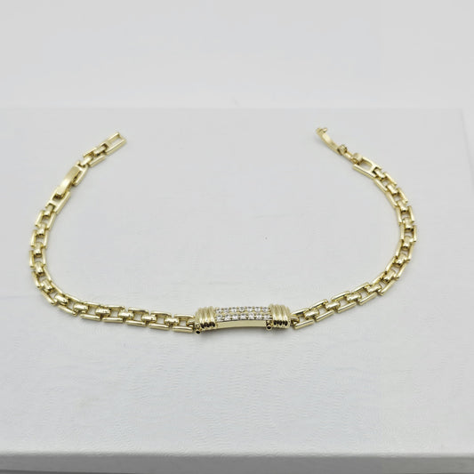 Esclava Zirconias xp 17cm Doble Broche