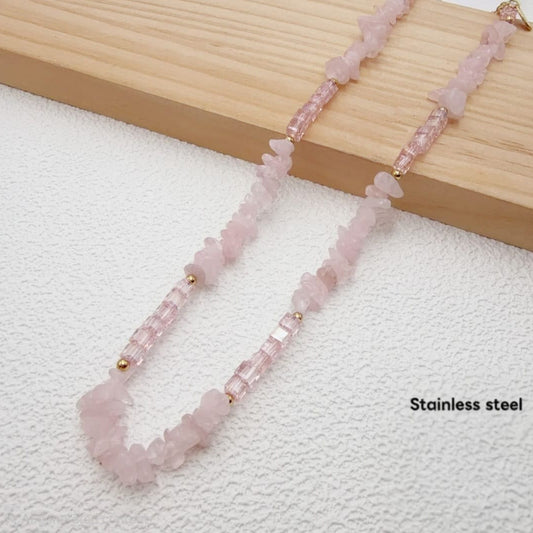 Collar Cuarzos Rosas xp