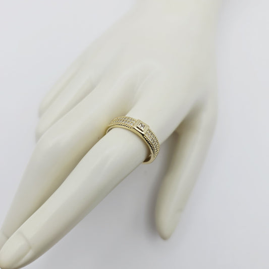 Anillo Dorado Zirconias xp