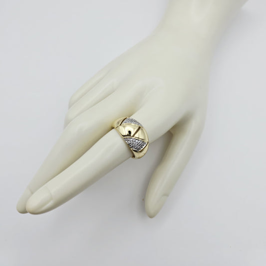 Anillo Dorado Zirconias xp
