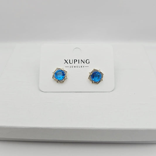 Aretes Flor Azul xp