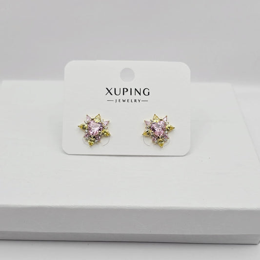 Aretes Corazón Rosados xp