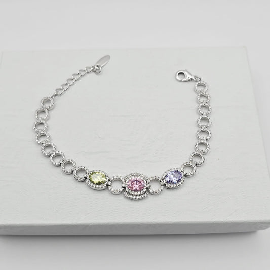 Pulsera Plata Colores xp