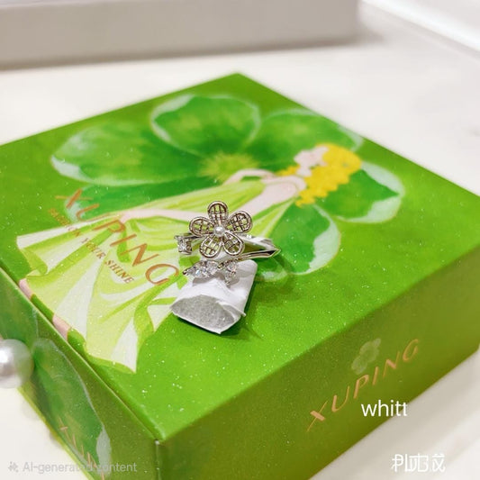 Anillo Ajustable Flor xp Plata