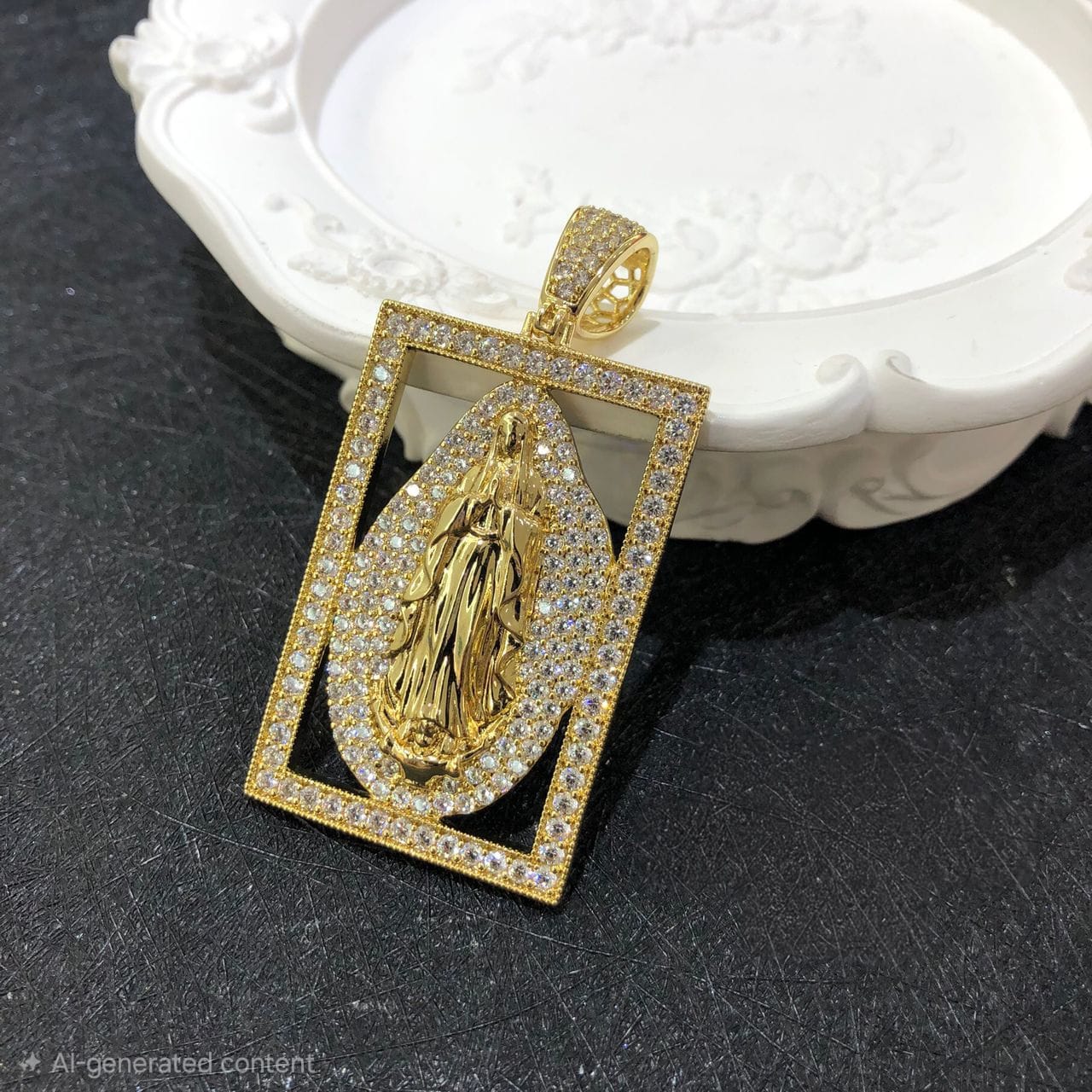 Dije Virgen de Guadalupe Zirconias