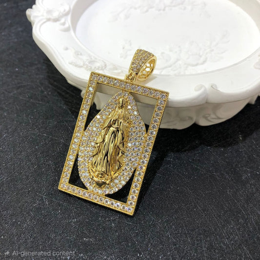 Dije Virgen de Guadalupe Zirconias