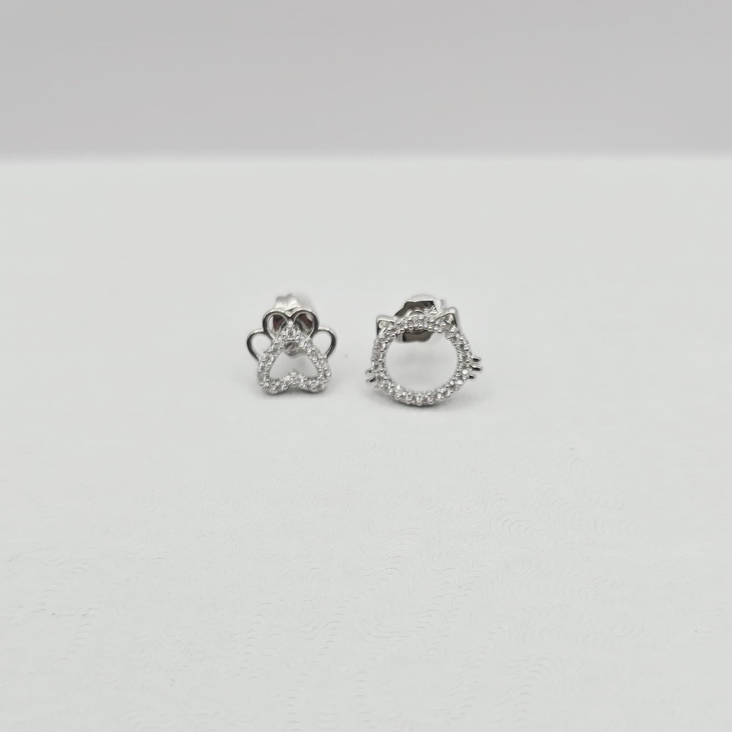 Aretes Gato Plata xp