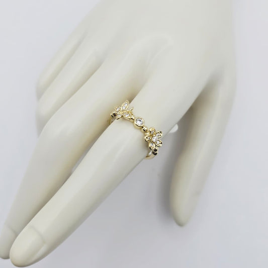 Anillo Mariposa y Flor