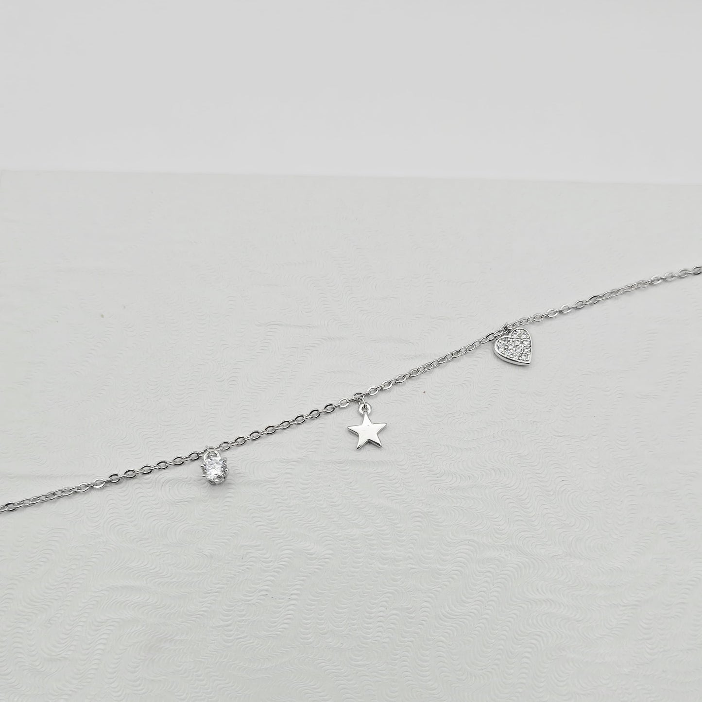 Pulsera Brillante Estrella y Corazón xp