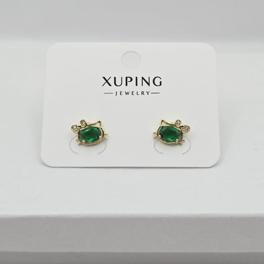 Aretes Gato Verde