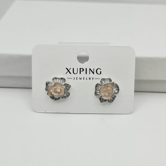 Aretes Flor Plateada xp
