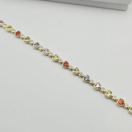 Pulsera Corazones de Colores xp