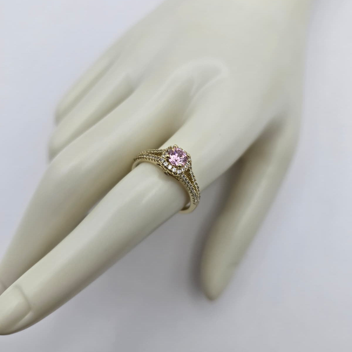 Anillo Rosado Piedra Pequeña xp
