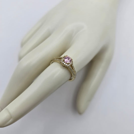 Anillo Rosado Piedra Pequeña xp
