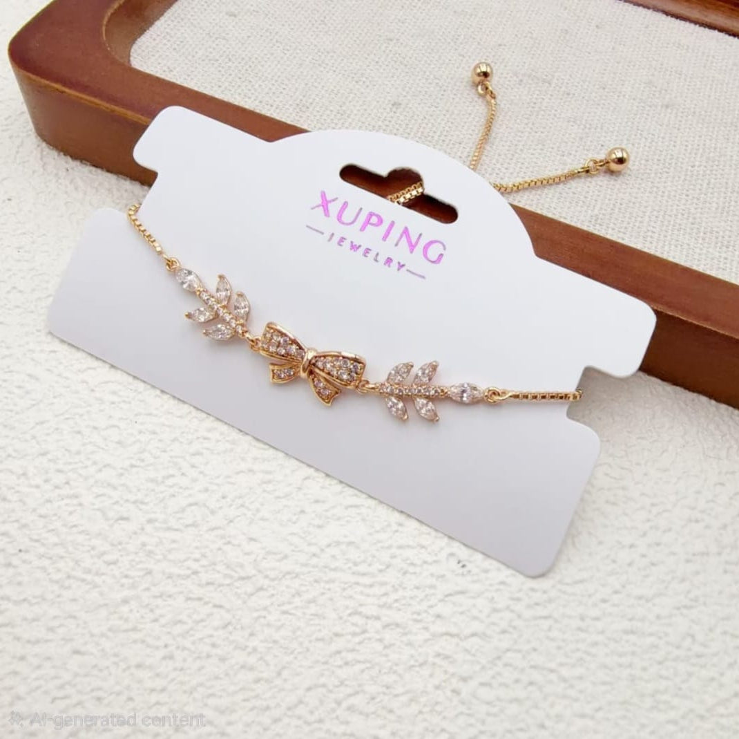Pulsera Ajustable Moño xp Gold Rose