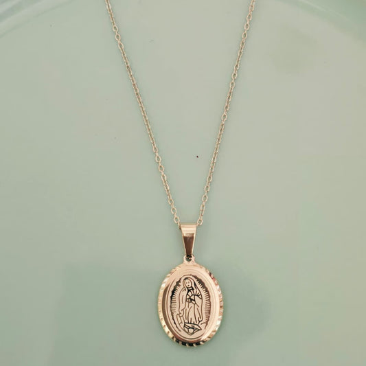 Cadena Virgen de Guadalupe xp 18" con extensión