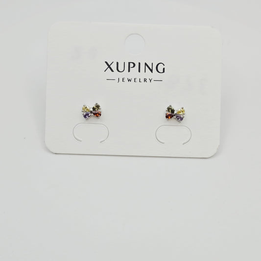 Aretes Moños Pequeños Plateados xp