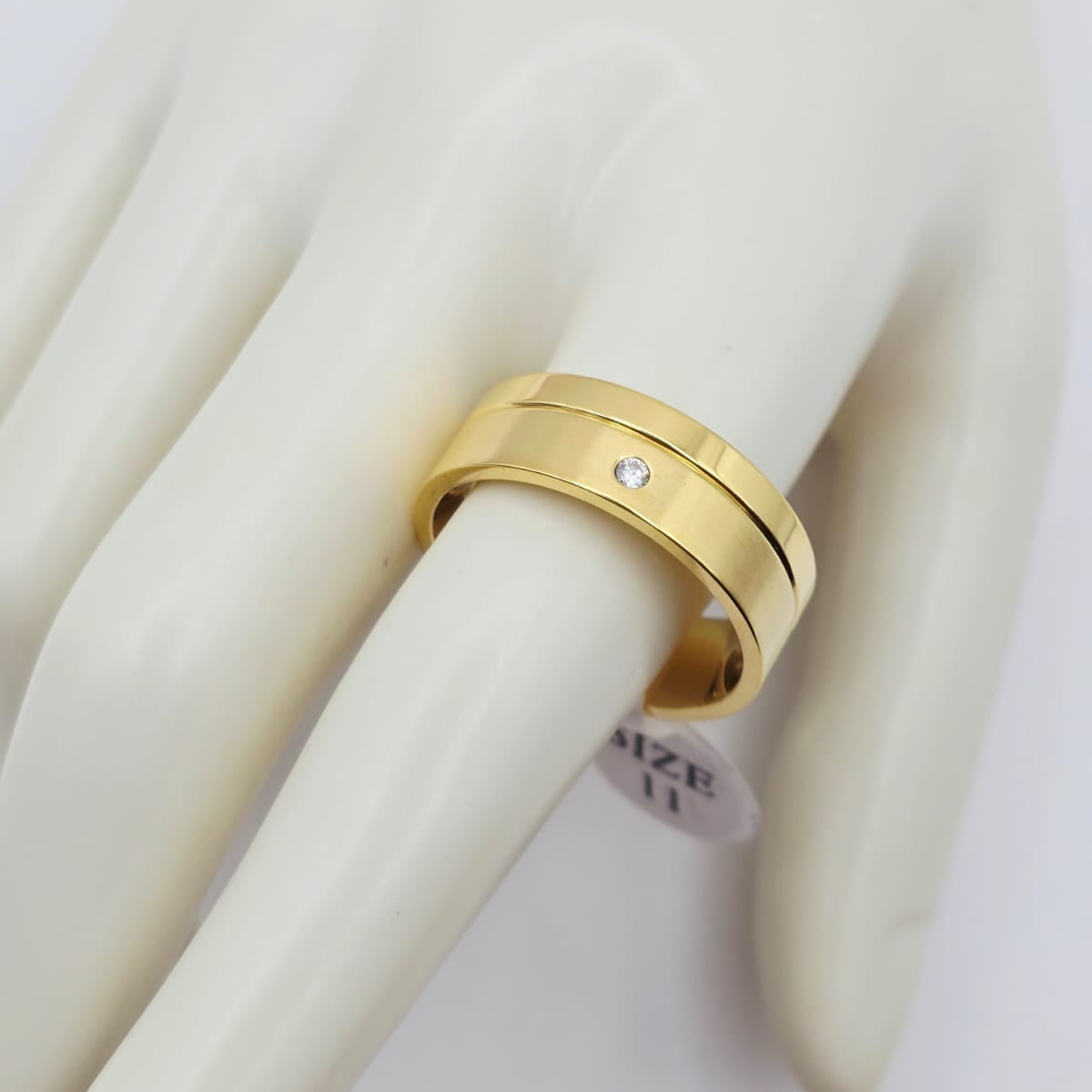 Anillo Una Zirconia xp Acero Inoxidable