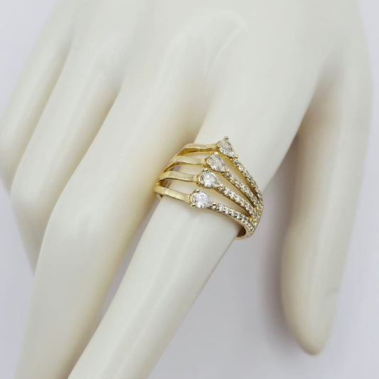 Anillo Dorado Zirconias xp