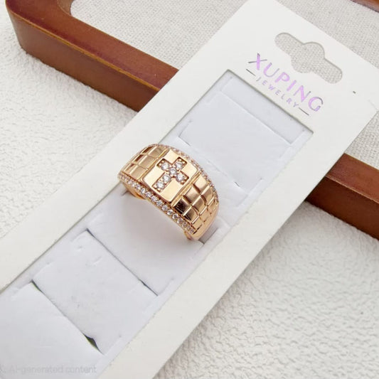 Anillo Cruz xp Gold Rose